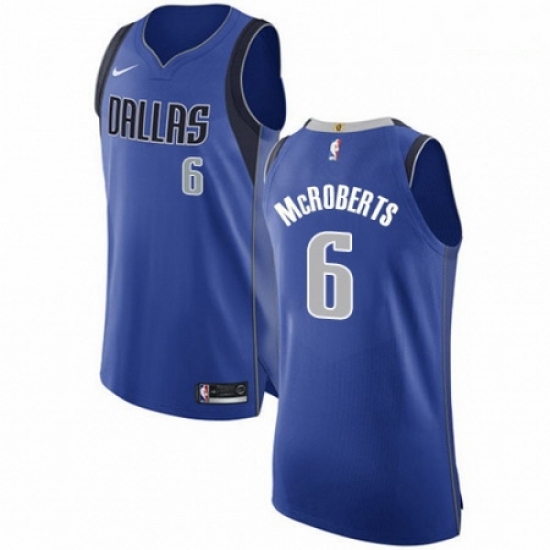 Mens Nike Dallas Mavericks 6 Josh McRoberts Authentic Royal Blue Road NBA Jersey Icon Edition Mens Nike Dallas Mavericks 6 Josh McRoberts Authentic Royal Blue Road NBA Jersey Icon Edition