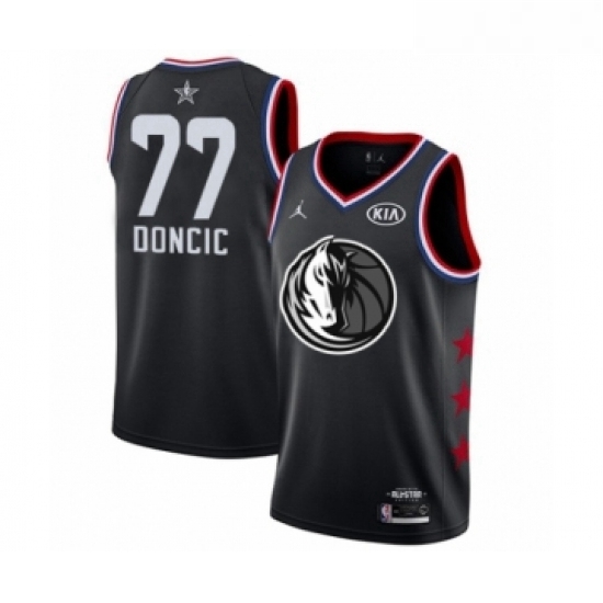 Womens Dallas Mavericks 77 Luka Doncic Swingman Black 2019 All Star Game Basketball Jersey Womens Dallas Mavericks 77 Luka Doncic Swingman Black 2019 All Star Game Basketball Jersey