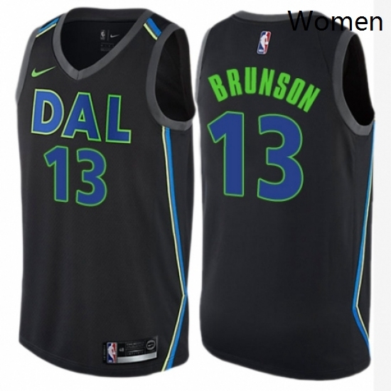 Womens Nike Dallas Mavericks 13 Jalen Brunson Swingman Black NBA Jersey City Edition Womens Nike Dallas Mavericks 13 Jalen Brunson Swingman Black NBA Jersey City Edition