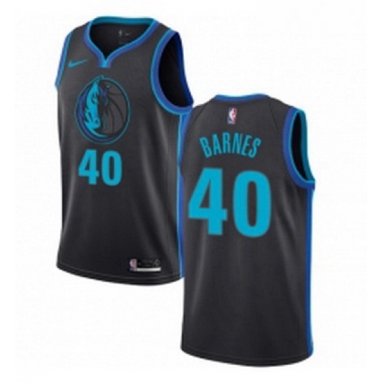 Womens Nike Dallas Mavericks 40 Harrison Barnes Swingman Charcoal NBA Jersey City Edition