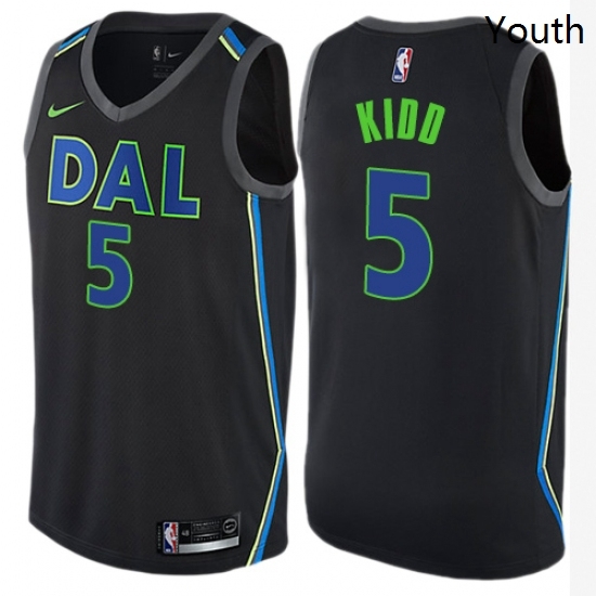 Youth Nike Dallas Mavericks 5 Jason Kidd Swingman Black NBA Jersey City Edition Youth Nike Dallas Mavericks 5 Jason Kidd Swingman Black NBA Jersey City Edition