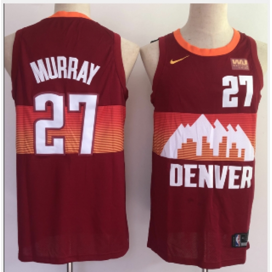 Men Denver Nuggets 27 Jamal Murray Red 2021 City Edition NBA Swingman Jersey With The Sponsor Logo Men Denver Nuggets 27 Jamal Murray Red 2021 City Edition NBA Swingman Jersey With The Sponsor Logo