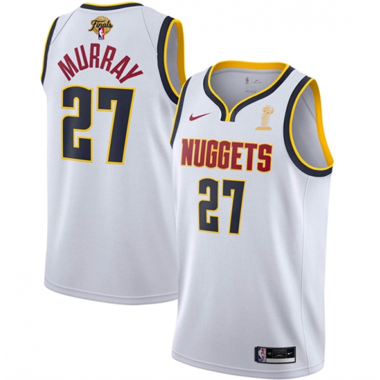 Men Denver Nuggets 27 Jamal Murray White 2023 Finals Association Edition Stitched Basketball Jersey Men Denver Nuggets 27 Jamal Murray White 2023 Finals Association Edition Stitched Basketball Jersey