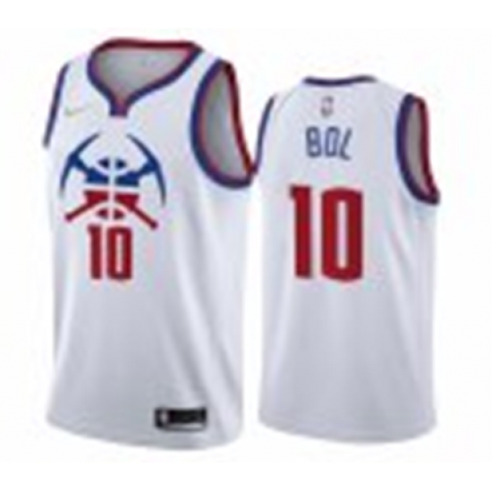 Men Denver Nuggets Bol Bol White Nike Jersey Men Denver Nuggets Bol Bol White Nike Jersey