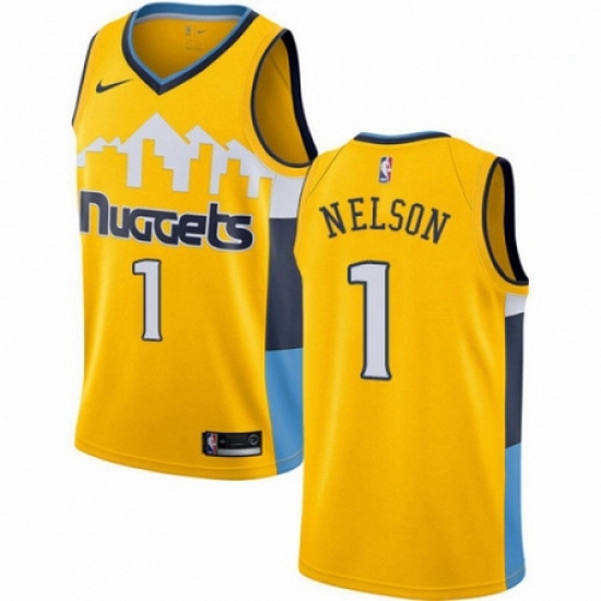 Mens Nike Denver Nuggets 1 Jameer Nelson Swingman Gold Alternate NBA Jersey Statement Edition Mens Nike Denver Nuggets 1 Jameer Nelson Swingman Gold Alternate NBA Jersey Statement Edition
