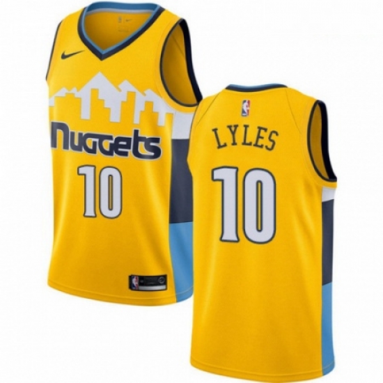 Mens Nike Denver Nuggets 10 Trey Lyles Authentic Gold Alternate NBA Jersey Statement Edition Mens Nike Denver Nuggets 10 Trey Lyles Authentic Gold Alternate NBA Jersey Statement Edition