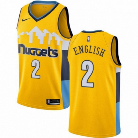 Mens Nike Denver Nuggets 2 Alex English Swingman Gold Alternate NBA Jersey Statement Edition Mens Nike Denver Nuggets 2 Alex English Swingman Gold Alternate NBA Jersey Statement Edition