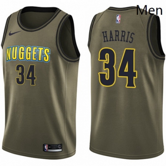 Mens Nike Denver Nuggets 34 Devin Harris Swingman Green Salute to Service NBA Jersey Mens Nike Denver Nuggets 34 Devin Harris Swingman Green Salute to Service NBA Jersey