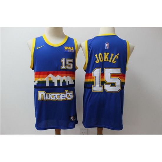 Nuggets 15 Nikola Jokic Blue Nike Swingman Jersey Nuggets 15 Nikola Jokic Blue Nike Swingman Jersey