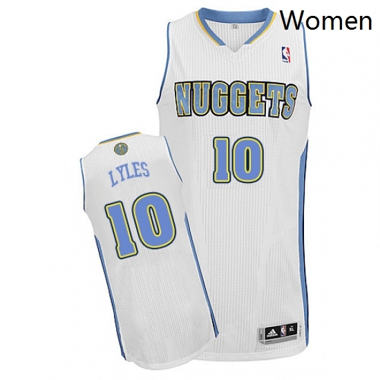 Womens Adidas Denver Nuggets 10 Trey Lyles Authentic White Home NBA Jersey Womens Adidas Denver Nuggets 10 Trey Lyles Authentic White Home NBA Jersey