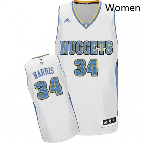 Womens Adidas Denver Nuggets 34 Devin Harris Swingman White Home NBA Jersey Womens Adidas Denver Nuggets 34 Devin Harris Swingman White Home NBA Jersey