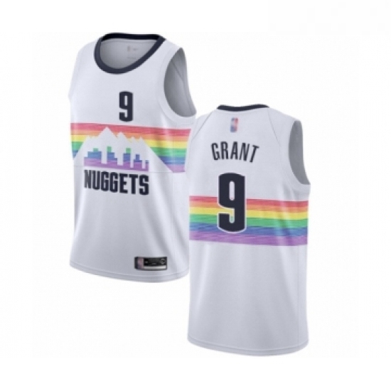 Womens Denver Nuggets 9 Jerami Grant Swingman White Basketball Jersey City Edition Womens Denver Nuggets 9 Jerami Grant Swingman White Basketball Jersey City Edition
