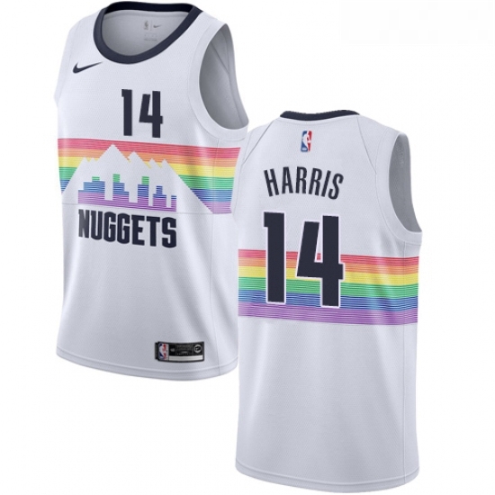 Womens Nike Denver Nuggets 14 Gary Harris Swingman White NBA Jersey City Edition Womens Nike Denver Nuggets 14 Gary Harris Swingman White NBA Jersey City Edition