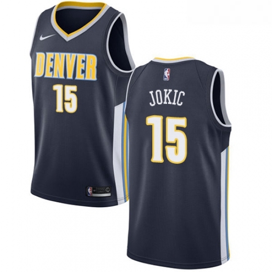 Womens Nike Denver Nuggets 15 Nikola Jokic Authentic Navy Blue Road NBA Jersey Icon Edition Womens Nike Denver Nuggets 15 Nikola Jokic Authentic Navy Blue Road NBA Jersey Icon Edition