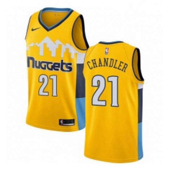 Womens Nike Denver Nuggets 21 Wilson Chandler Swingman Gold Alternate NBA Jersey Statement Edition Womens Nike Denver Nuggets 21 Wilson Chandler Swingman Gold Alternate NBA Jersey Statement Edition