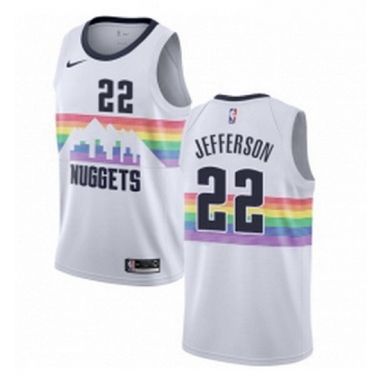 Womens Nike Denver Nuggets 22 Richard Jefferson Swingman White NBA Jersey City Edition Womens Nike Denver Nuggets 22 Richard Jefferson Swingman White NBA Jersey City Edition