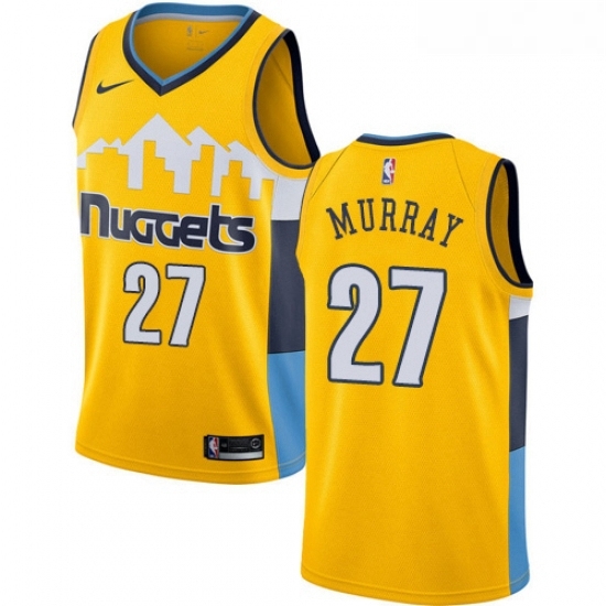 Womens Nike Denver Nuggets 27 Jamal Murray Swingman Gold Alternate NBA Jersey Statement Edition Womens Nike Denver Nuggets 27 Jamal Murray Swingman Gold Alternate NBA Jersey Statement Edition