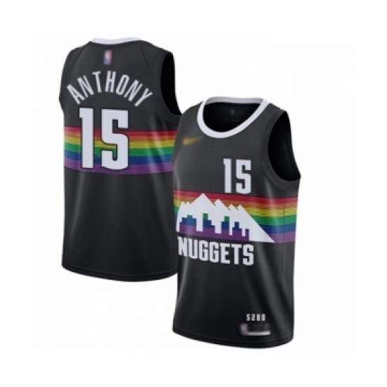 Youth Denver Nuggets #15 Carmelo Anthony Swingman Black Basketball Jersey - 2019 20 City Edition Youth Denver Nuggets #15 Carmelo Anthony Swingman Black Basketball Jersey - 2019 20 City Edition