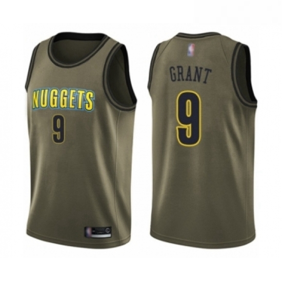 Youth Denver Nuggets 9 Jerami Grant Swingman Green Salute to Service Basketball Jersey Youth Denver Nuggets 9 Jerami Grant Swingman Green Salute to Service Basketball Jersey