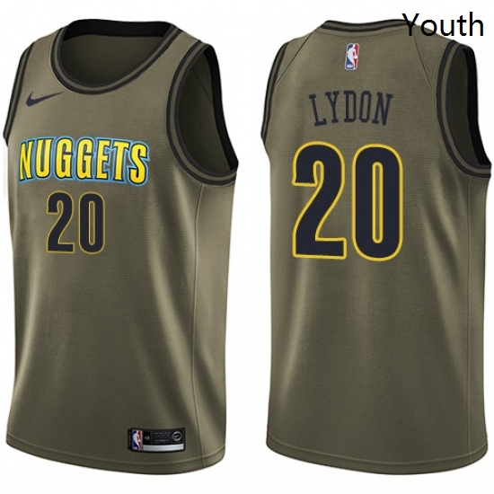 Youth Nike Denver Nuggets 20 Tyler Lydon Swingman Green Salute to Service NBA Jersey Youth Nike Denver Nuggets 20 Tyler Lydon Swingman Green Salute to Service NBA Jersey