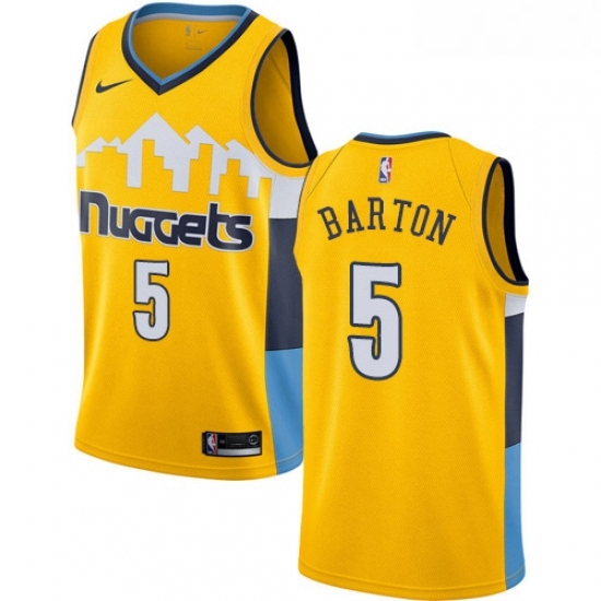 Youth Nike Denver Nuggets 5 Will Barton Swingman Gold Alternate NBA Jersey Statement Edition Youth Nike Denver Nuggets 5 Will Barton Swingman Gold Alternate NBA Jersey Statement Edition