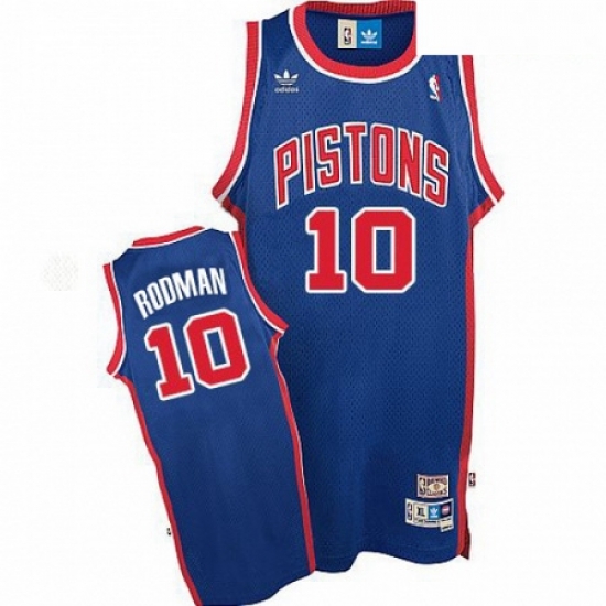 Mens Adidas Detroit Pistons 10 Dennis Rodman Authentic Blue Throwback NBA Jersey Mens Adidas Detroit Pistons 10 Dennis Rodman Authentic Blue Throwback NBA Jersey