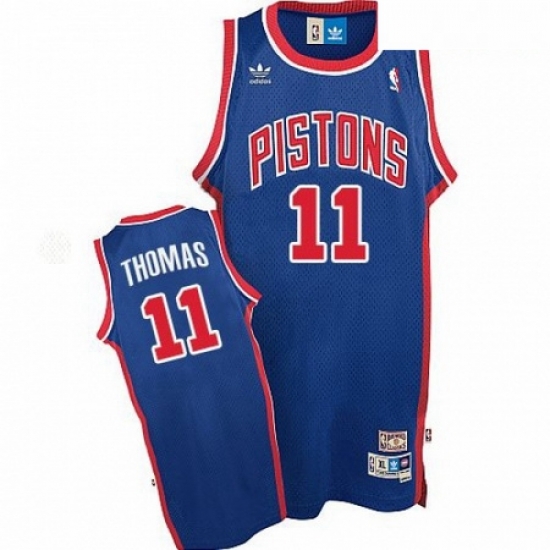 Mens Adidas Detroit Pistons 11 Isiah Thomas Authentic Blue Throwback NBA Jersey Mens Adidas Detroit Pistons 11 Isiah Thomas Authentic Blue Throwback NBA Jersey
