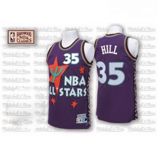 Mens Adidas Detroit Pistons 35 Grant Hill Authentic Purple 1995 All Star Throwback NBA Jersey Mens Adidas Detroit Pistons 35 Grant Hill Authentic Purple 1995 All Star Throwback NBA Jersey