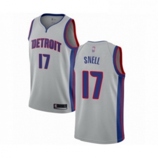 Mens Detroit Pistons 17 Tony Snell Authentic Silver Basketball Jersey Statement Edition Mens Detroit Pistons 17 Tony Snell Authentic Silver Basketball Jersey Statement Edition