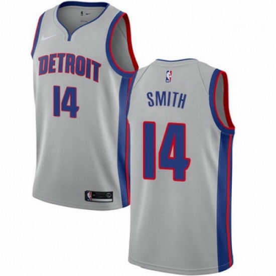 Mens Nike Detroit Pistons 14 Ish Smith Authentic Silver NBA Jersey Statement Edition Mens Nike Detroit Pistons 14 Ish Smith Authentic Silver NBA Jersey Statement Edition