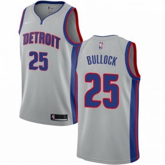 Mens Nike Detroit Pistons 25 Reggie Bullock Swingman Silver NBA Jersey Statement Edition Mens Nike Detroit Pistons 25 Reggie Bullock Swingman Silver NBA Jersey Statement Edition