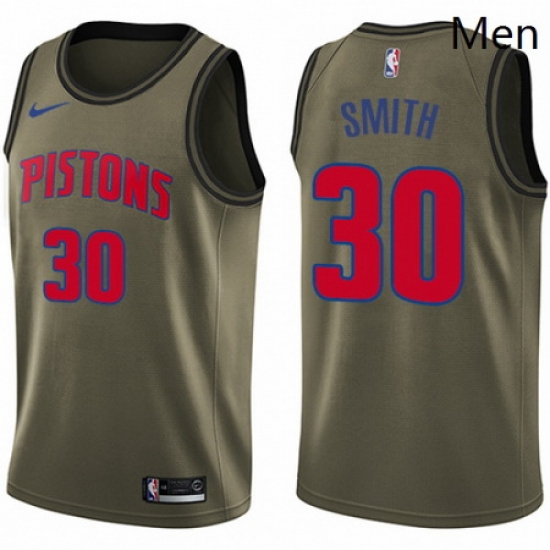 Mens Nike Detroit Pistons 30 Joe Smith Swingman Green Salute to Service NBA Jersey Mens Nike Detroit Pistons 30 Joe Smith Swingman Green Salute to Service NBA Jersey