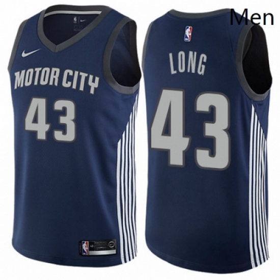 Mens Nike Detroit Pistons 43 Grant Long Swingman Navy Blue NBA Jersey City Edition Mens Nike Detroit Pistons 43 Grant Long Swingman Navy Blue NBA Jersey City Edition