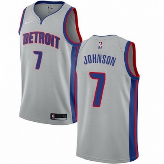 Mens Nike Detroit Pistons 7 Stanley Johnson Swingman Silver NBA Jersey Statement Edition Mens Nike Detroit Pistons 7 Stanley Johnson Swingman Silver NBA Jersey Statement Edition