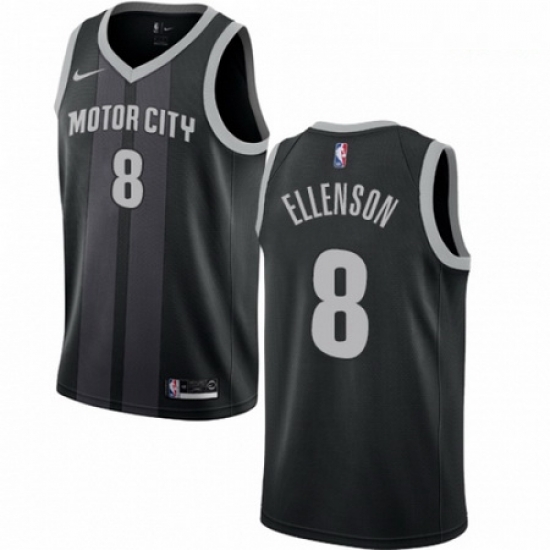 Mens Nike Detroit Pistons 8 Henry Ellenson Swingman Black NBA Jersey City Edition Mens Nike Detroit Pistons 8 Henry Ellenson Swingman Black NBA Jersey City Edition