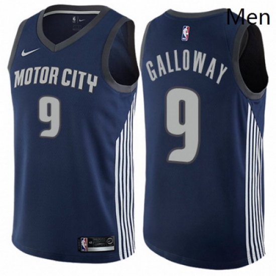 Mens Nike Detroit Pistons 9 Langston Galloway Swingman Navy Blue NBA Jersey City Edition Mens Nike Detroit Pistons 9 Langston Galloway Swingman Navy Blue NBA Jersey City Edition