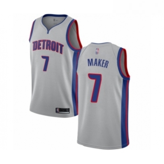 Womens Detroit Pistons 7 Thon Maker Authentic Silver Basketball Jersey Statement Edition Womens Detroit Pistons 7 Thon Maker Authentic Silver Basketball Jersey Statement Edition
