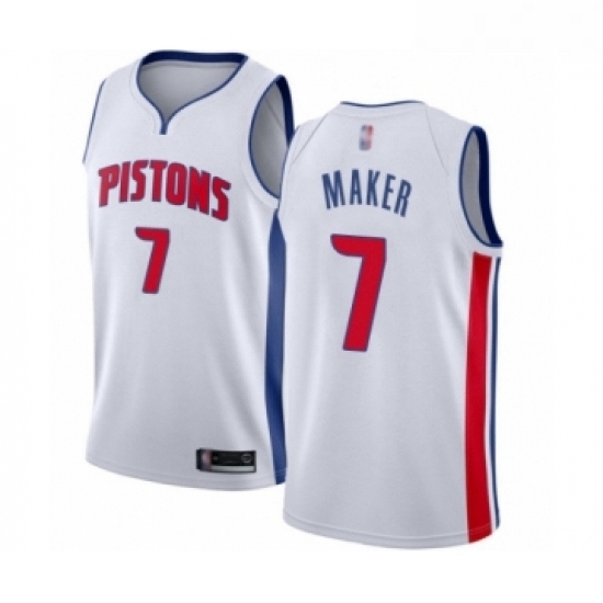 Womens Detroit Pistons 7 Thon Maker Authentic White Basketball Jersey Association Edition Womens Detroit Pistons 7 Thon Maker Authentic White Basketball Jersey Association Edition