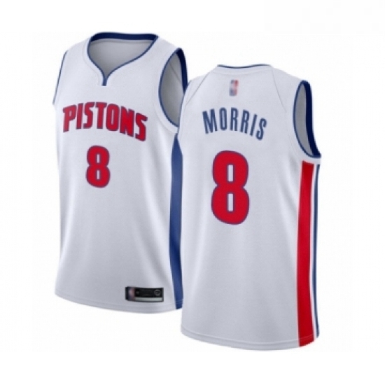 Womens Detroit Pistons 8 Markieff Morris Authentic White Basketball Jersey Association Edition Womens Detroit Pistons 8 Markieff Morris Authentic White Basketball Jersey Association Edition