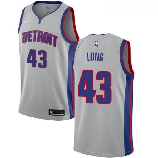 Womens Nike Detroit Pistons 43 Grant Long Authentic Silver NBA Jersey Statement Edition Womens Nike Detroit Pistons 43 Grant Long Authentic Silver NBA Jersey Statement Edition