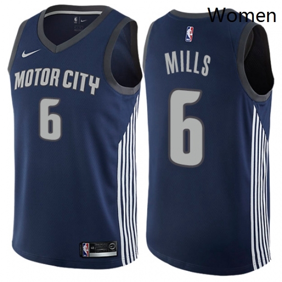 Womens Nike Detroit Pistons 6 Terry Mills Swingman Navy Blue NBA Jersey City Edition Womens Nike Detroit Pistons 6 Terry Mills Swingman Navy Blue NBA Jersey City Edition
