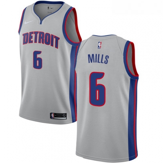 Womens Nike Detroit Pistons 6 Terry Mills Swingman Silver NBA Jersey Statement Edition Womens Nike Detroit Pistons 6 Terry Mills Swingman Silver NBA Jersey Statement Edition