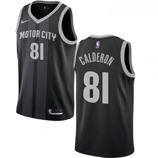 Womens Nike Detroit Pistons 81 Jose Calderon Swingman Black NBA Jersey City Edition Womens Nike Detroit Pistons 81 Jose Calderon Swingman Black NBA Jersey City Edition