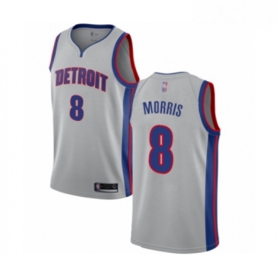 Youth Detroit Pistons 8 Markieff Morris Swingman Silver Basketball Jersey Statement Edition Youth Detroit Pistons 8 Markieff Morris Swingman Silver Basketball Jersey Statement Edition