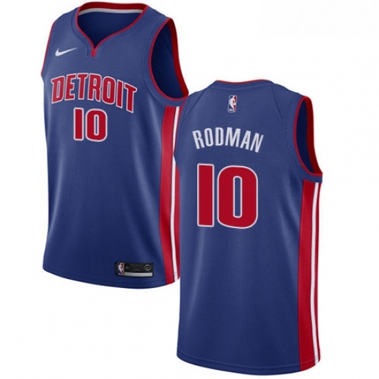 Youth Nike Detroit Pistons 10 Dennis Rodman Swingman Royal Blue Road NBA Jersey Icon Edition Youth Nike Detroit Pistons 10 Dennis Rodman Swingman Royal Blue Road NBA Jersey Icon Edition