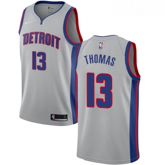 Youth Nike Detroit Pistons 13 Khyri Thomas Swingman Silver NBA Jersey Statement Edition Youth Nike Detroit Pistons 13 Khyri Thomas Swingman Silver NBA Jersey Statement Edition