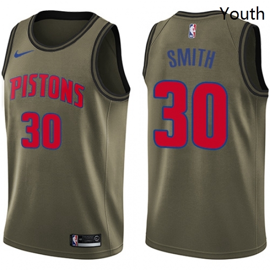 Youth Nike Detroit Pistons 30 Joe Smith Swingman Green Salute to Service NBA Jersey Youth Nike Detroit Pistons 30 Joe Smith Swingman Green Salute to Service NBA Jersey