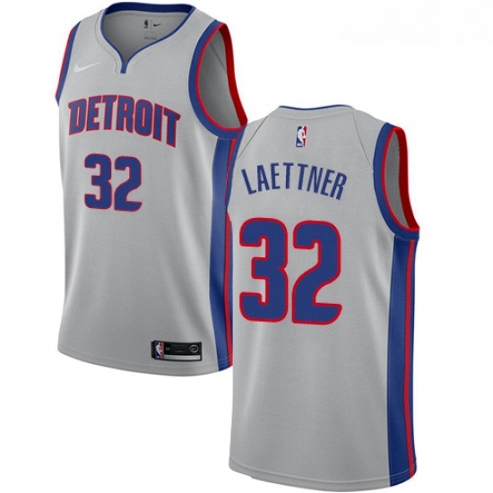 Youth Nike Detroit Pistons 32 Christian Laettner Authentic Silver NBA Jersey Statement Edition Youth Nike Detroit Pistons 32 Christian Laettner Authentic Silver NBA Jersey Statement Edition