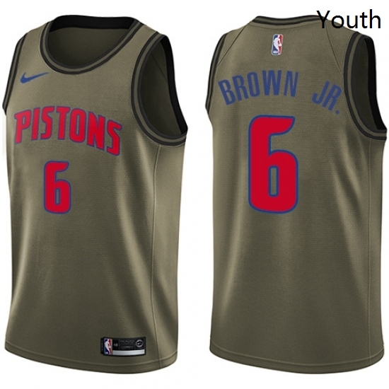 Youth Nike Detroit Pistons 6 Bruce Brown Jr Swingman Green Salute to Service NBA Jersey Youth Nike Detroit Pistons 6 Bruce Brown Jr Swingman Green Salute to Service NBA Jersey