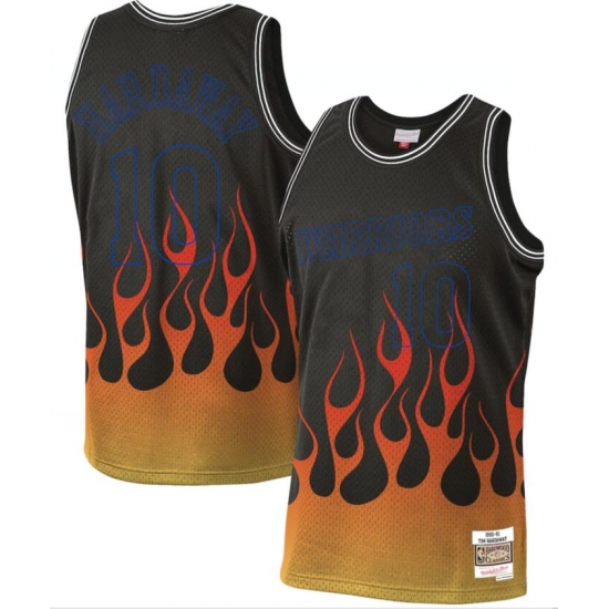 Golden State Warriors 10 Tim Hardaway Black 1990 91 Hardwood Classics Flames Swingman Jersey Golden State Warriors 10 Tim Hardaway Black 1990 91 Hardwood Classics Flames Swingman Jersey